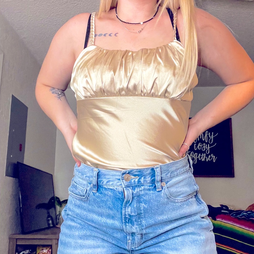 Gold Silk Top